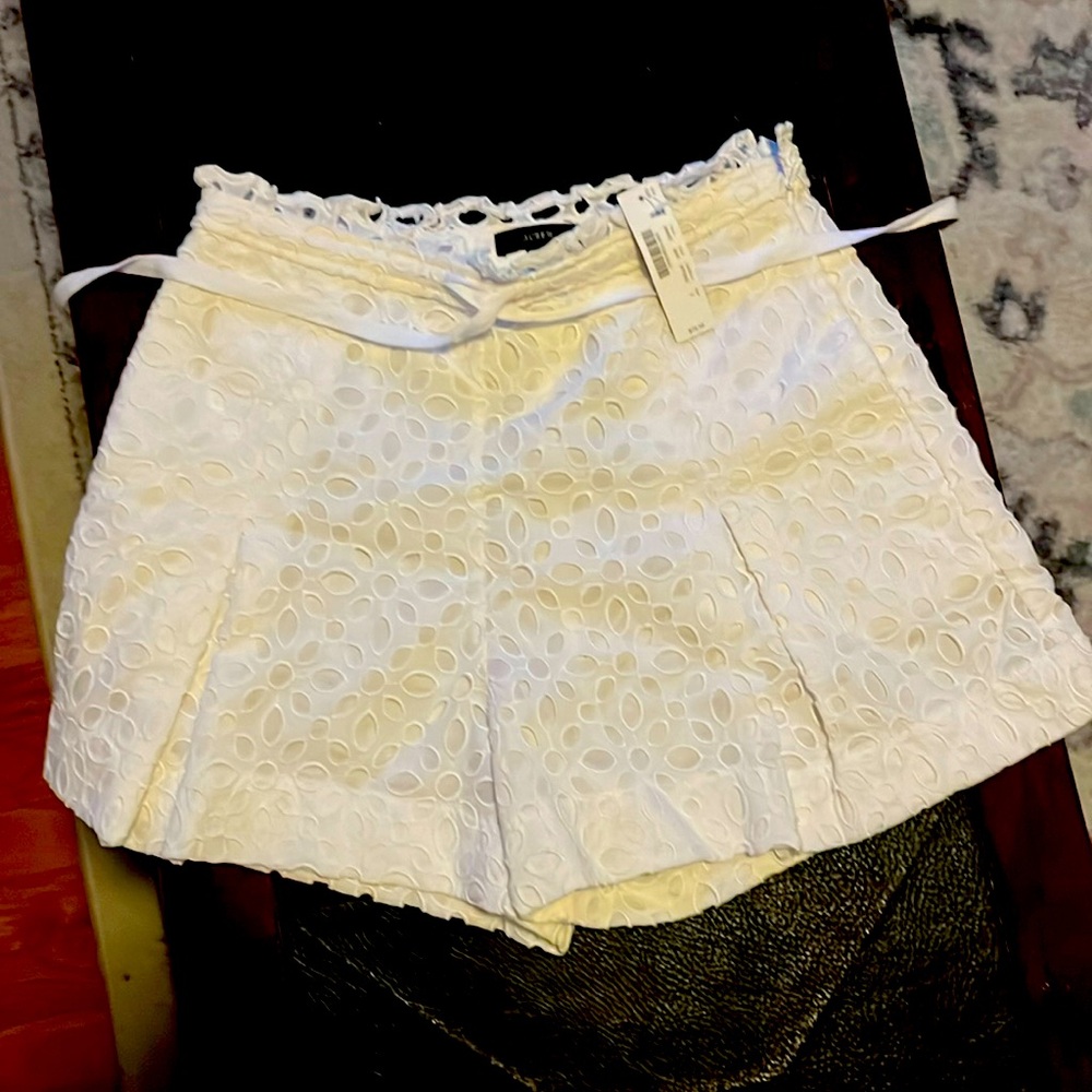 J.Crew White eyelet shorts.
